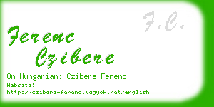 ferenc czibere business card